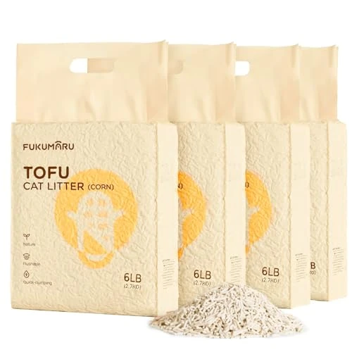 Tijdelijke aanbieding: FUKUMARU Tofu Kattenbakvulling 10.8 kg, Klontvormend kattengrit, Gemengde maïskorrels, Stofvrij en Gemakkelijk klontvormend, Geurcontrole, Doorspoelbaar, Lage resten van 34.79 EUR naar 34.79 EUR (korting 0%)
