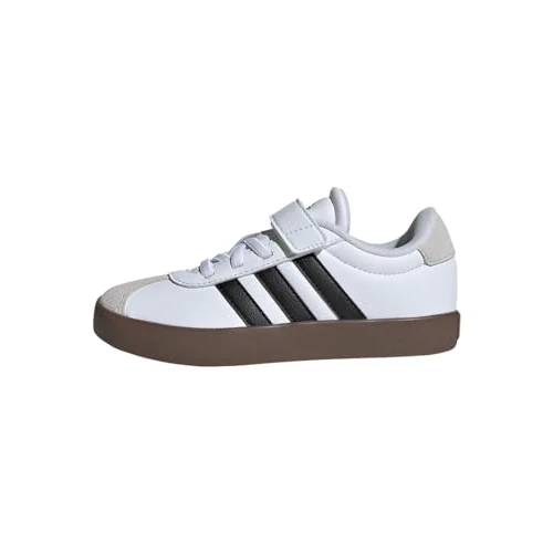 adidas Mixte Enfant VL Court 3.0 Hook and Loop Shoes Kids, FTWR White/Core Black/Grey One, 30 1/2 EU