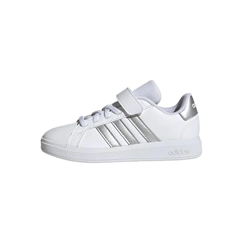 adidas Mixte Enfant Grand Court 2.0 Shoes Children, Cloud White/Matte Silver/Cloud White, 29 EU