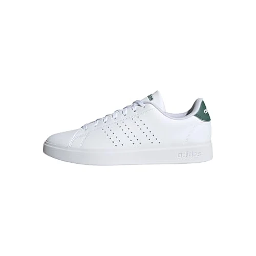 Limited-time offer: adidas Men's Advantage 2.0 Shoes, Cloud White/Core Black/Green, 8 UK from 70.00 £ to 52.88 £ (save 24%)