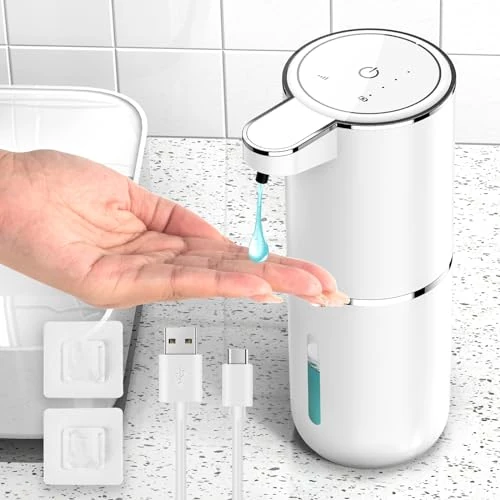 Offerta a tempo: Dispenser Sapone Automatico, 380 ml Dispenser Sapone Bagno con Sensore di Movimento Infrarossi, Parete, Ricaricabile Tramite USB, Impermeabile IPX5, Adatto per Cucina, Bagno - 40% da 29.99 € a 17.92 €