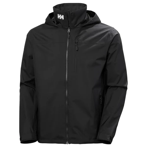 Helly Hansen Men's Crew Hooded Jacket 2.0, Black, M