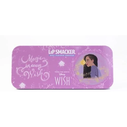 Lip Smacker Wish Lip & Face Doos, Kinder Make-up Set met Disney Wish-Geïnspireerde Lipgloss & Crèmes in Verschillende Kleuren, Inclusief Applicators, Disney Princess Geschenken voor Creativiteit