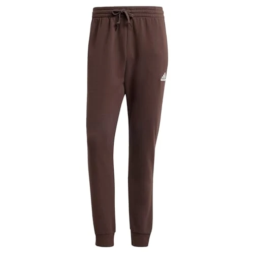 adidas Herren Essentials Fleece Regular Tapered Pants, Shadow Brown F23, XXS Short