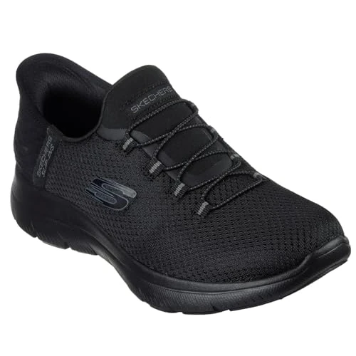 Zeitlich begrenztes Angebot: Skechers Damen Summits Diamond Dream Slip-InTurnschuhe, Black Mesh/Gunmetal Trim, 40 EU Large von 89.40 € auf 67.90 € (24% Rabatt)