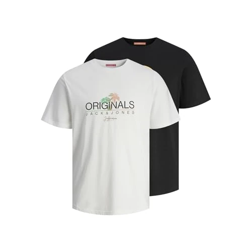 Tijdelijke aanbieding: JACK&JONES JUNIOR T-shirt voor jongens, Helder Wit/Pack: w. Black, 110 cm van 15.28 € naar 15.28 € (0.00% korting)