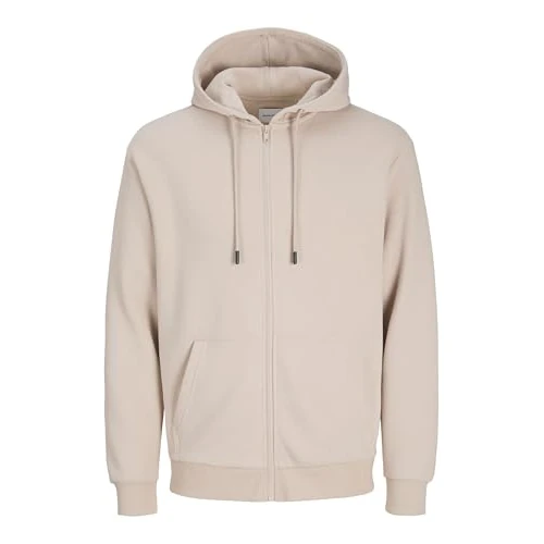 JACK & JONES Male Kapuzenpullover mit Reißverschluss Einfarbig Kapuzenpullover mit Reißverschluss