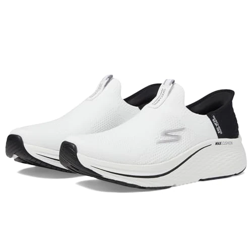 Offerta a tempo: Skechers Max Cushioning Elite 2.0 Eternal Hands Free Slip-in Scarpe Ginnastica, Bianco/Nero, 39.5 EU - 40% da 124.95 € a 74.99 €