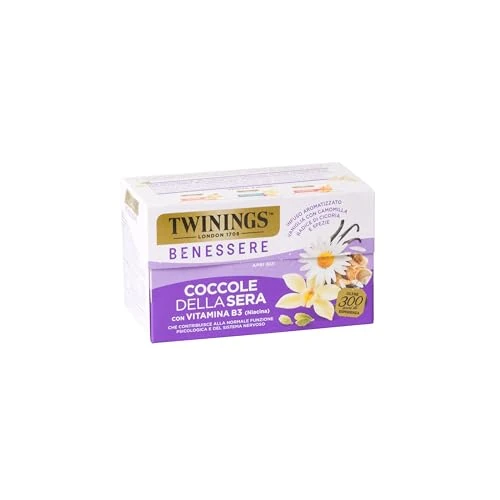 Offerta a tempo: Twinings, Benessere Coccole della Sera, Infuso con Vitamina B3, 18 Filtri - 32% da 3.79 € a 2.58 €