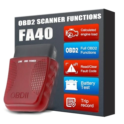 Tijdelijke aanbieding: Draadloze auto diagnostische tool voor OBD2 scanner, OBDII adapter voor iPhone iOS Android lezer, en voertuigfoutdetectie applicatie (Mooi Rood) van 13.99 EUR naar 13.99 EUR (korting 0%)
