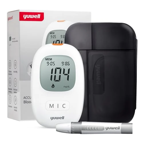 Limited-time offer: yuwell Blood Sugar Monitor Ideal for Home Use, Batteries Included (710 with 10pcs test strip and lancets) from 13.23 GBP to 11.99 GBP (save 9%)