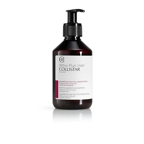 Offerta a tempo: Collistar Attivi Puri Hair Shampoo Phyto Cheratina, Ristrutturante Intensivo, Nutriente, per Capelli Danneggiati e Sfibrati, 250 ml - 45% da 19.00 € a 10.48 €