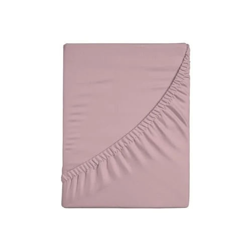 Tijdelijke aanbieding: Zer0bed, Hoeslaken voor Frans bed, effen, 100% katoen, maxi-hoek 30 cm, voor Frans bed, roze, 130 x 200 cm van 17.33 EUR naar 17.33 EUR (korting 0%)