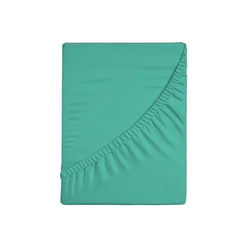 Offerta a tempo: Zer0bed, Lenzuolo Sotto con Angoli Piazza e Mezza Tinta Unita 100% Cotone ANGOLO MAXI 30CM, 1 Piazza e Mezza, Verde Acqua, 130x200 - 0.00% da 13.50 € a 13.50 €