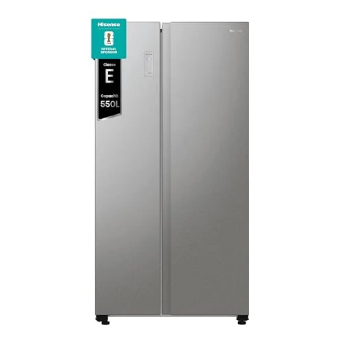 Hisense RS711N4ACE chłodziarko-zamrażarka otwierana obustronnie Wbudowany/wolnostojący 550 l E Stainless steel
