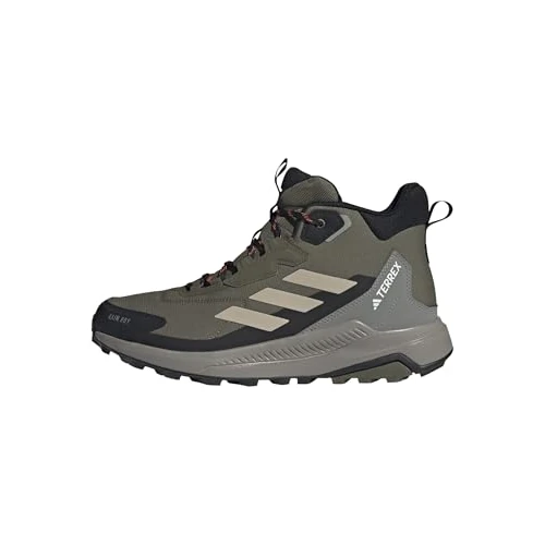 adidas Heren TERREX Anylander Mid RAIN.RDY Hiking Shoes, Olive Strata/Wonder Beige/Core Black, 43 1/3 EU