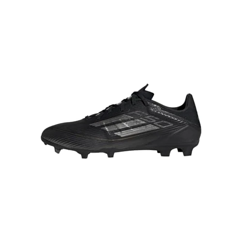 adidas Uniseks-Volwassen F50 LEAGUE Football boots Firm Ground, Core Black/Iron Metallic/Gold, 39 1/3 EU