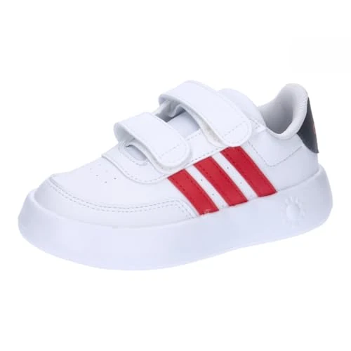 adidas Unisex Kids Breaknet 2.0 Shoes Kids, Cloud White/Better Scarlet/Carbon, 3 UK Child