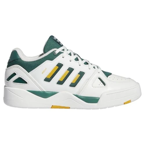 Adidas Homme MIDCITY Low Shoes, Core White/Collegiate Green/Crew Yellow, 36 2/3 EU