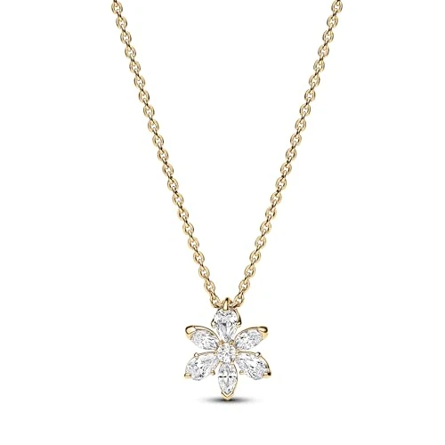 Offerta a tempo: PANDORA Timeless Collana placcata in oro 14k con zirconi cubici trasparenti, Collana — 42% da 179,00 € a 104,00 €