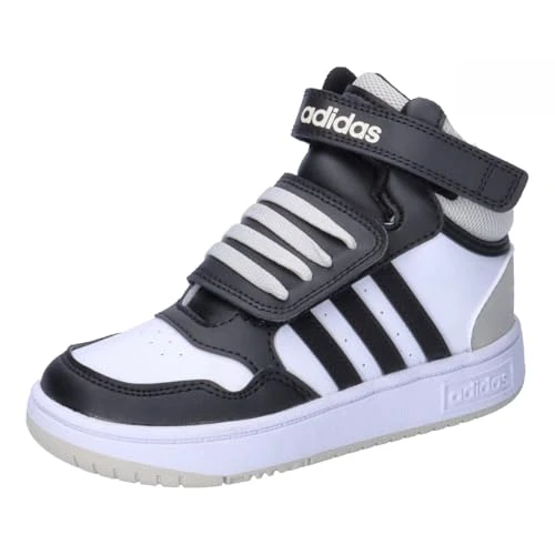 Adidas Unisex Kinder Hoops Mid Shoes, Cloud White/core Black/Orbit Grey, 23 EU