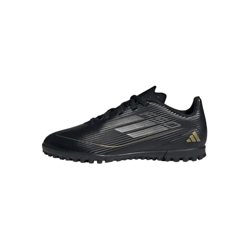 Zeitlich begrenztes Angebot: Adidas Unisex Kinder F50 Club Football Boots Turf, Core Black/Iron Metallic/Gold, 28 EU von 50.00 € auf 39.90 € (20% Rabatt)