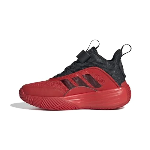 Adidas - Ownthegame 3.0 Shoes, Zapatillas Medias Que no Son de fútbol, Core Black/Red/Red,
