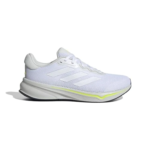 Adidas Homme Response Runner Shoes, Cloud White/Cloud White/Lucid Lemon, 39 1/3 EU