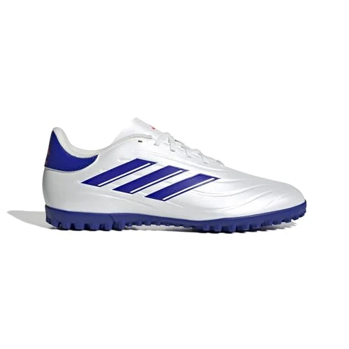 Adidas Unisex COPA Pure II Club Football Boots Turf, Footwear White/Lucid Blue/SOLAR RED, 45 1/3 EU