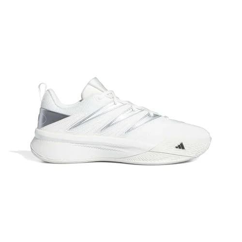 Adidas Unisex Adulto Lillard Dame Certified 2 Low Trainers, Core White/Core Black/Silver Met, 48 2/3 EU