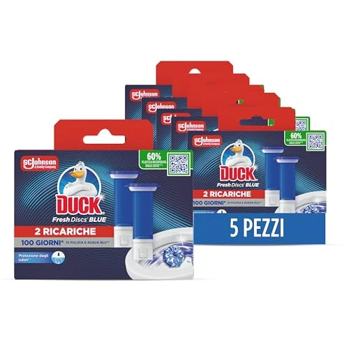 Offerta a tempo: Duck Fresh Discs, Gel Igienizzanti WC, Blue, 10 Ricariche, 60 Dischi - 25% da 26.55 € a 19.99 €