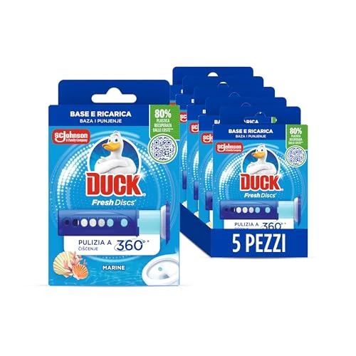 Offerta a tempo: Duck Fresh Discs - Base per Dischi Gel Igienizzanti WC, Fragranza Marine — 28% da 20,95 € a 14,99 €