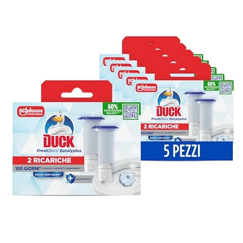 Offerta a tempo: Duck Fresh Discs, Gel Igienizzanti WC, Eucalipto, 10 Ricariche, 60 Dischi - 33% da 29.95 € a 19.99 €