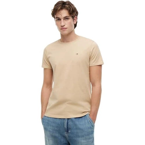 Limited-time offer: Tommy Jeans Men's Tjm Xslim Jersey Tee S/S T-Shirt, Gentle Gold, XXL from 19.00 £ to 19.00 £ (save 0.00%)