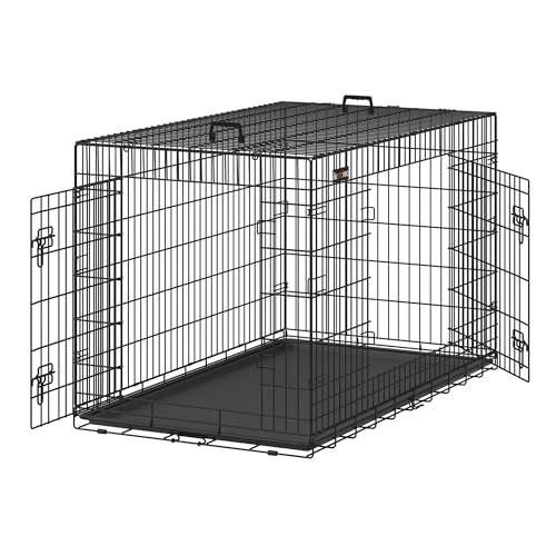 Offerta a tempo: Feandrea Gabbia per Cani Pieghevole, con 2 Porte, 136 x 79 x 87 cm - 15% da 104.99 € a 89.24 €