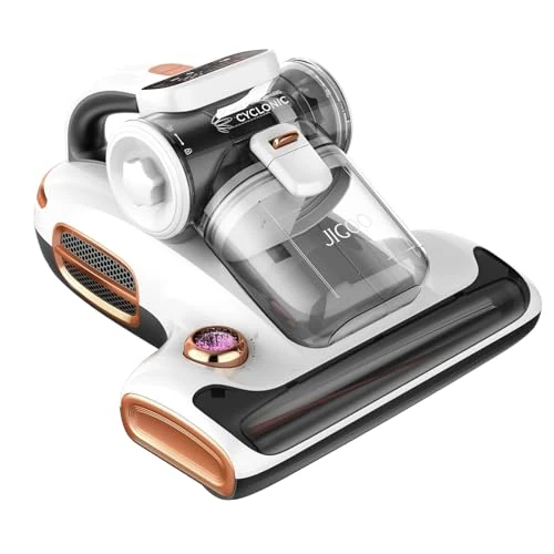 Offerta a tempo: JIGOO T600 Aspiratore per materassi con luce UV e vibrazione, 700W 15kpa aspirapolvere antiacari, rimuove il 99,9%, indicatore LED, 60 ℃ 5s, riscaldamento rapido, 72 dB Design silenzioso - 20% da 169.99 € a 135.99 €