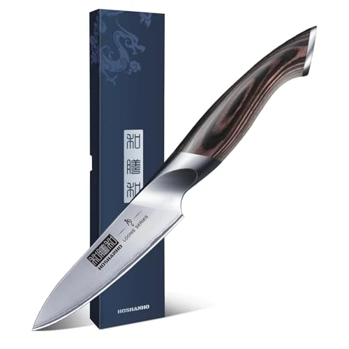 Limitiertes Angebot: HOSHANHO 10cm Schälmesser, Profi Obstmesser und Gemüsemesser, Küchenmesser Klein Hochwertigem Edelstahl, Ergonomischer Griff mit scharfer Klinge von 31.69 EUR auf 26.93 EUR (Spare 15%)