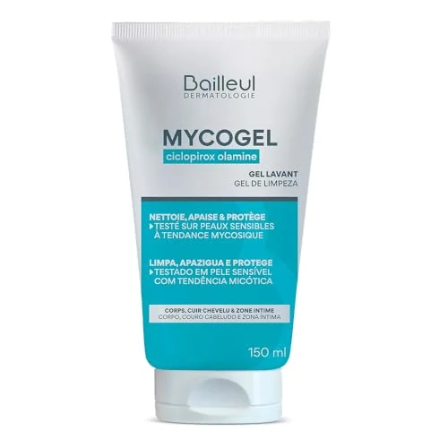 Offerta a tempo: Bailleul | Mycogel | Gel detergente contro le micosi cutanee | Deterge, lenisce e protegge | Pelle e mucose genitali sensibili a tendenza micotica | 94% di ingredienti di origine naturale | 150 ml - 57% da 16.77 € a 7.15 €