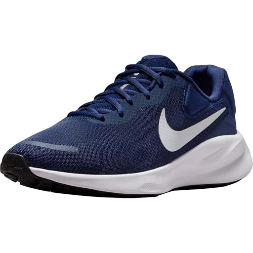 Nike Fb2207 Nike Revolution 7 Uomo, Midnight Navy, Pure Platinum-Black-White EU 47