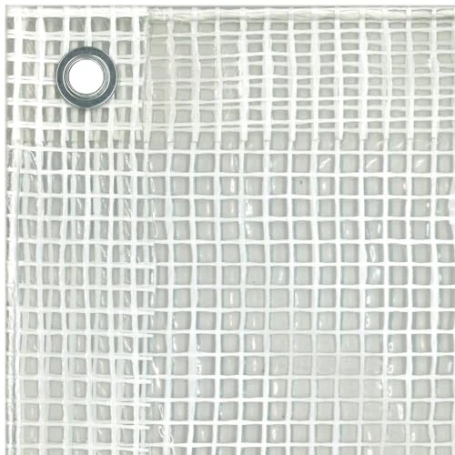 TENAX Cover All Net 3.00 x 4 m Transparent White 150 g Wood, Garden Furniture, Cars, Swimming Pools, Protective Tarpaulin with Metal Eyelets, Waterproof and Tear-Resistant, Polyethylene (PE), 3 x 4 m