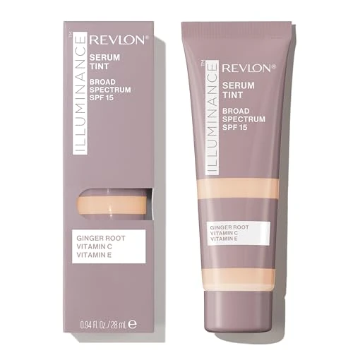 Revlon Illuminance Tinted Serum, Fondotinta in Siero Triplo Acido Ialuronico, Uniforma il Tono della Pelle, Illumina e Idrata per tutto il giorno, SPF 15, 201 Creamy Natural, 28 ml