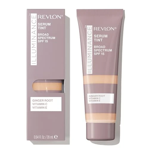 Revlon Sérum Teinté Illuminance, Triple Acide Hyaluronique, Unifie le teint au fil du temps et hydrate tout au long de la journée, SPF 15, 301 Cool Beige, 28 ml