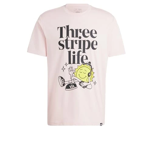 Offerta a tempo: adidas Uomo Positivity Graphic Tee, Sandy Pink F24, L - 46% da 28.00 € a 15.00 €