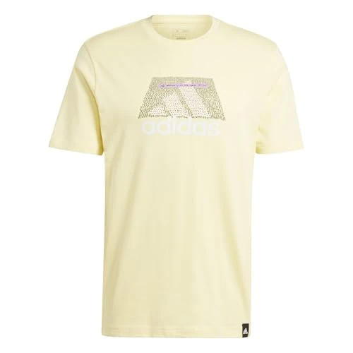 adidas Men's Codes BOS Graphic TEE, Almost Yellow, S