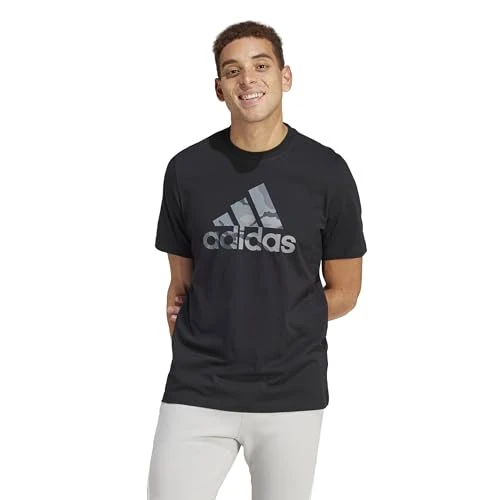adidas Heren CAMO BOS GRAPHIC TEE, black, M Tall