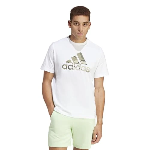 adidas Mężczyźni CAMO BOS GRAPHIC TEE, White, M