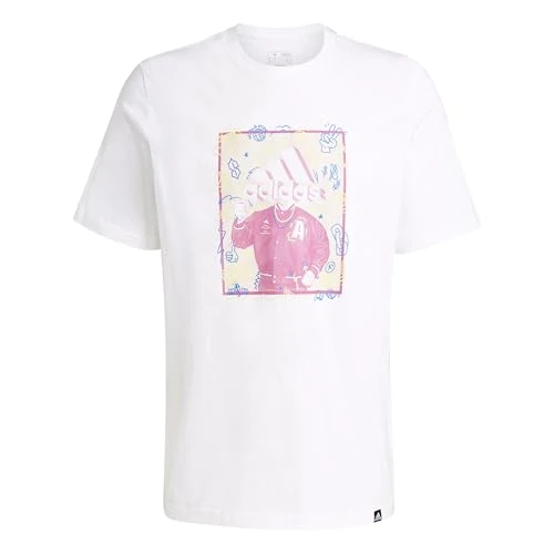 Offerta a tempo: adidas Uomo Doodle Graphic Tee, White — 16% da 21,94 € a 18,47 €