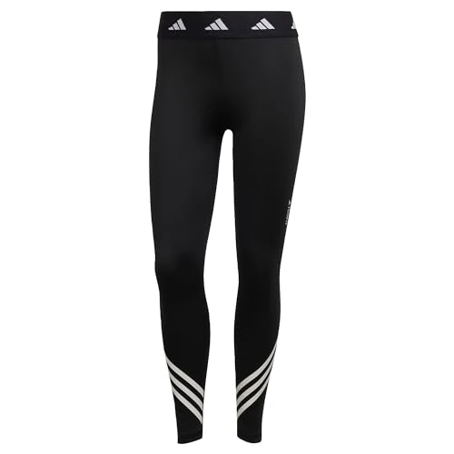 Adidas Donna Techfit 3 Stripes 7/8 Leggings, Black, L