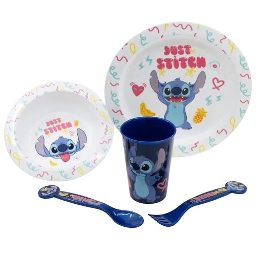 Offre limitée : Stor Set de 5 aliments pour bébés Disney Stitich, en plastique sans BPA, lavable et réutilisable, adapté au micro-ondes et au lave-vaisselle de 16.68 € à 16.68 € (0.00% de remise)