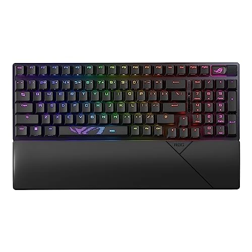 ASUS ROG Strix Scope II 96, Tastiera Meccanica Gaming Wireless, Meccanici Tasti ROG NX, Illuminazione RGB, Bluetooth 5.1 e 2.4GHz, Compatibile con Sistema Operativo Windows 11, Layout Italiano, Nero